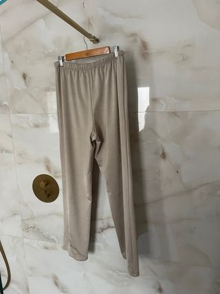 Pantalones anchos dorados XL cintura elástica