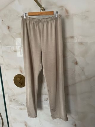 Pantalones anchos dorados XL cintura elástica