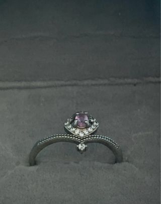 Anillo Plata Zafiro Rosa Natural