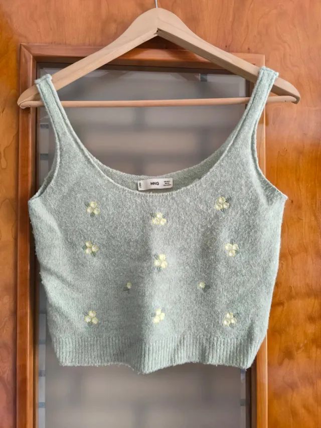 Conjunto Mango Chaqueta y Top Flores