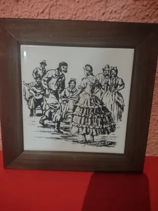 Azulejo decorativo enmarcado