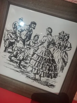 Azulejo decorativo enmarcado