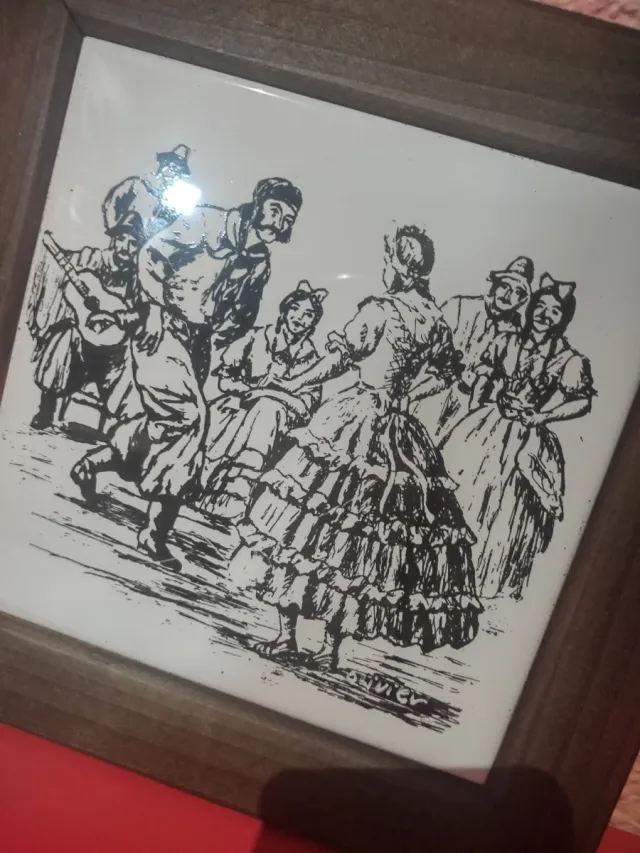 Azulejo decorativo enmarcado