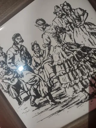 Azulejo decorativo enmarcado