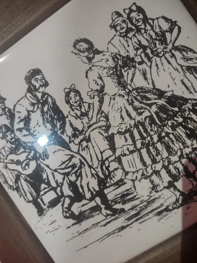 Azulejo decorativo enmarcado