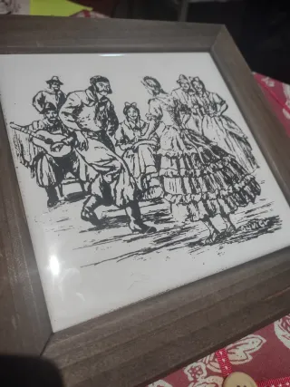 Azulejo decorativo enmarcado