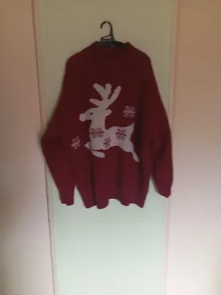 Jersey Navideño Reno y Copos de Nieve Para la navi