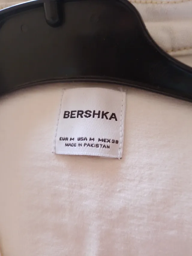 Mono Bershka blanco manga corta mujer