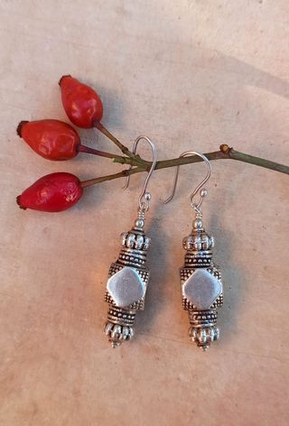 Pendientes étnicos de plata