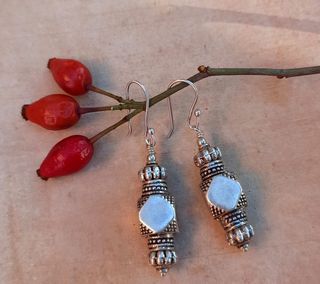 Pendientes étnicos de plata