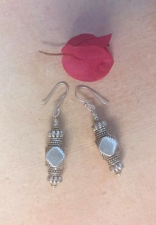 Pendientes étnicos de plata