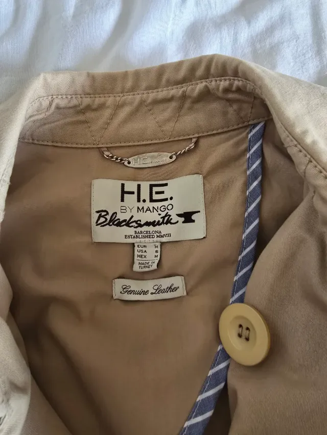 Gabardina Mango Beige Hombre talla M