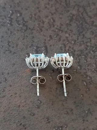 Orecchini argento 925 con pietra blu