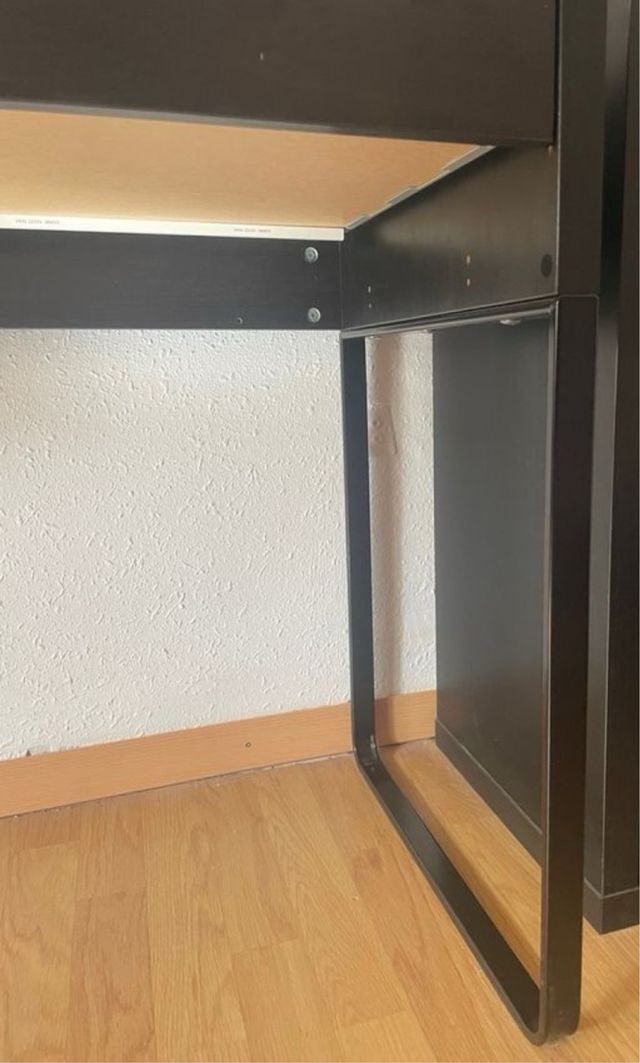 Escritorio Doble Ikea Micke Negro/Marrón