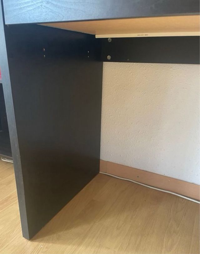 Escritorio Doble Ikea Micke Negro/Marrón