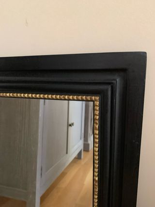 Espejo ZARA HOME negro borde dorado