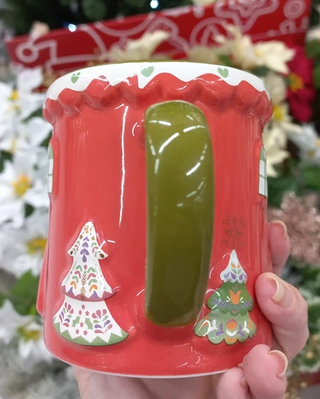 Taza cerámica grande Casa Navidad