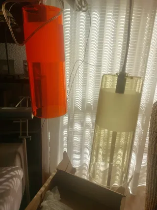 2 Lampade Kartell Easy Arancione Trasparente