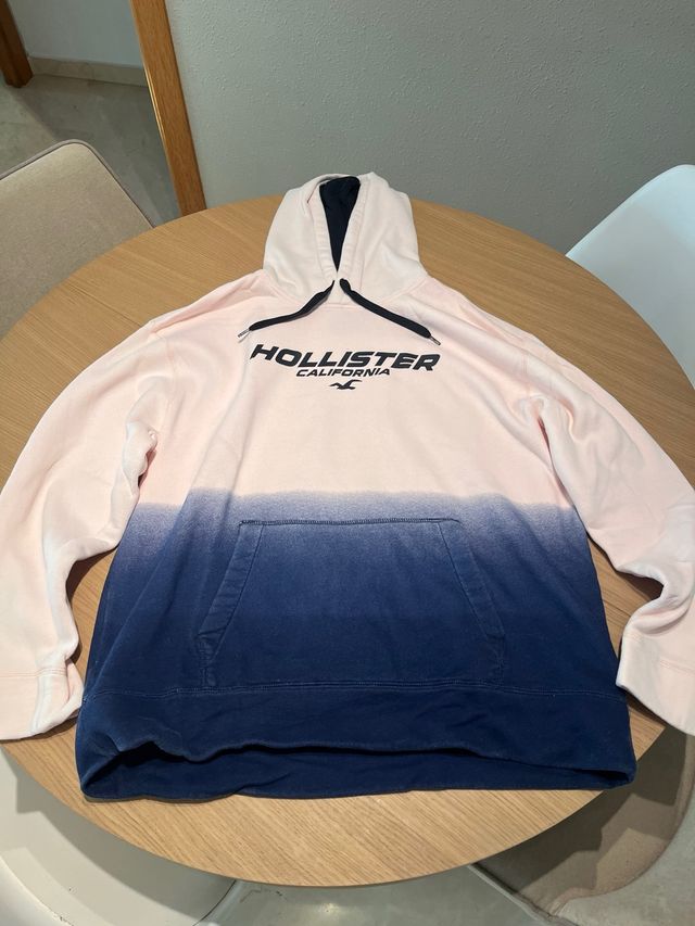 Sudadera Hollister Degradado Rosa y Azul