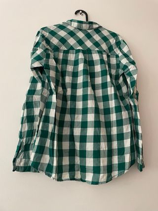 Camisa cuadros Pull&Bear verde y blanco