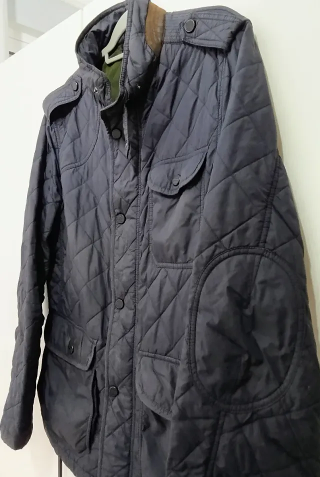 Parka acolchada azul marino hombre