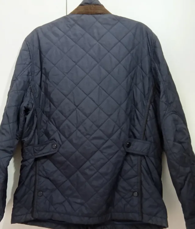 Parka acolchada azul marino hombre