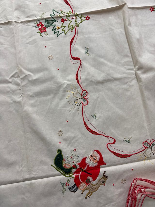 Mantelería Navideña con Santa Claus