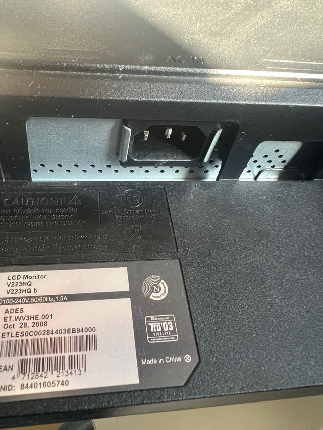 Monitor Acer V222HQL 21.5'' Negro