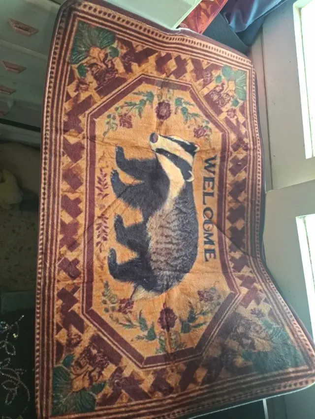 Alfombra decorativa de tejón Welcome