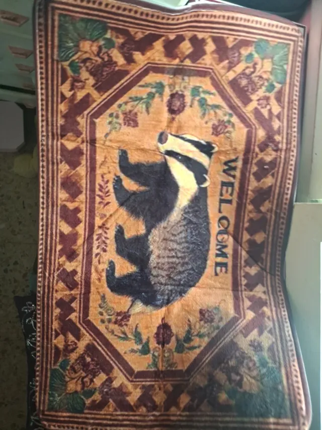 Alfombra decorativa de tejón Welcome