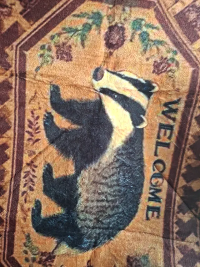 Alfombra decorativa de tejón Welcome