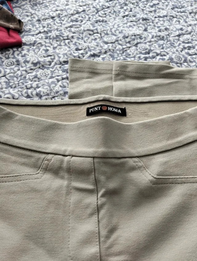 Pantalón punto Roma beige