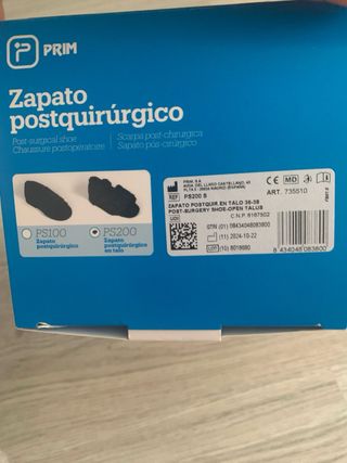 Zapato postquirúrgico PRIM Talla 36-38