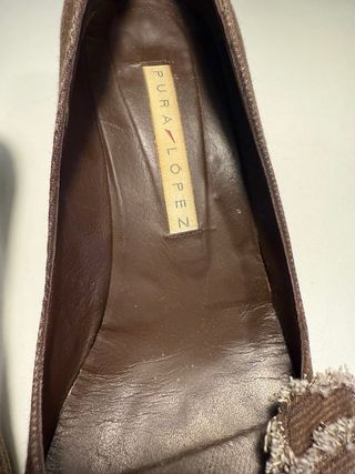 Pura López T39 Zapatos Tacón Marrón