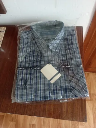 Camisa AllThings Cuadros Azul  Talla L 52/54