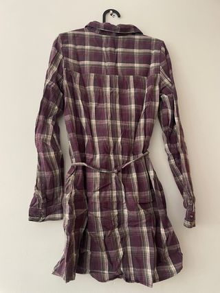 Vestido Camisero Lee Morado Cuadros