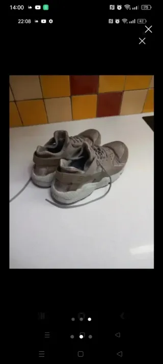 Zapatillas Nike Talla 39 Beige/Gris