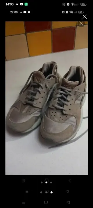 Zapatillas Nike Talla 39 Beige/Gris