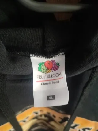 Sudadera Porretas Talla XL Negra