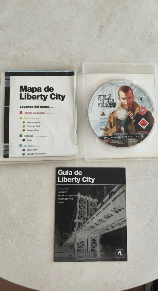 Juego GTA IV PS3 + Mapa y Guía