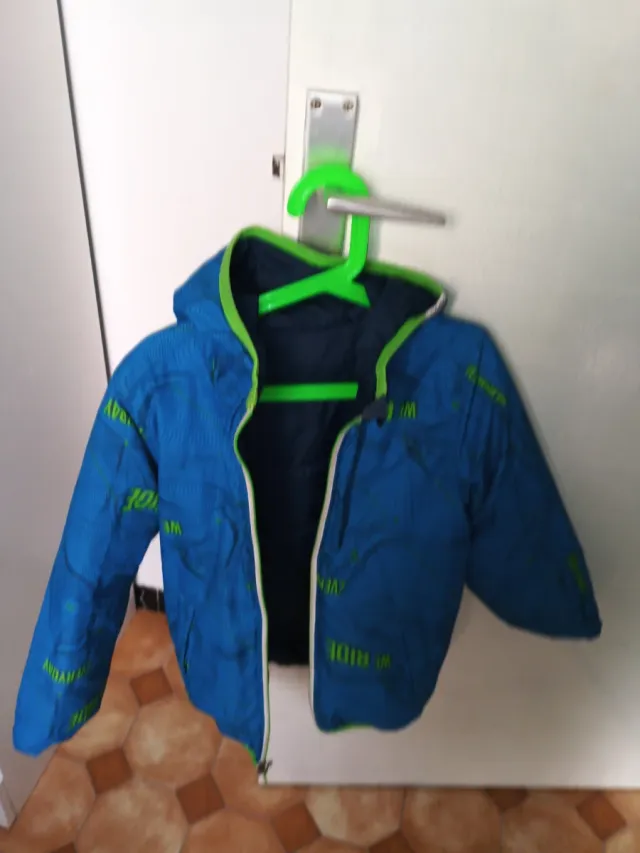 Chaqueta esquí niño azul reversible talla 8