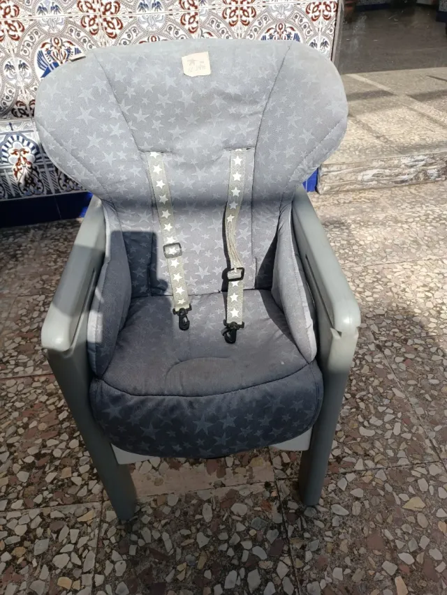 Trona de bebé gris con estrellas Jane