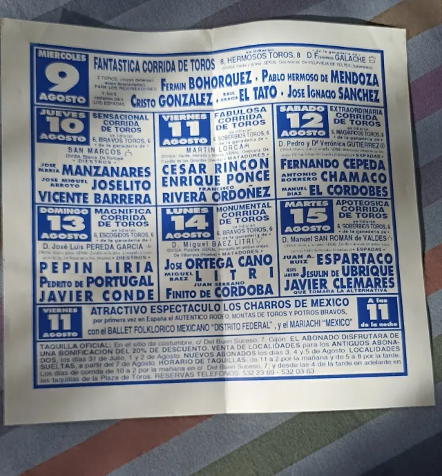 Cartello Fiera Taurina Gijón 1995