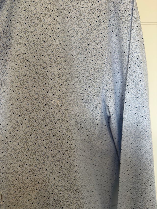 Camisa Calvin Klein Azul Estampada