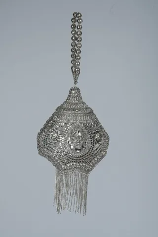 Bolso joya plateado para regalo