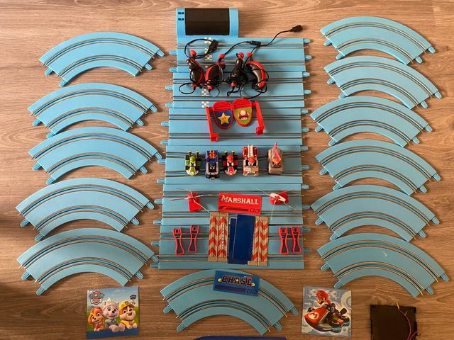 Circuito Scalextric Paw Patrol y Súper Mario