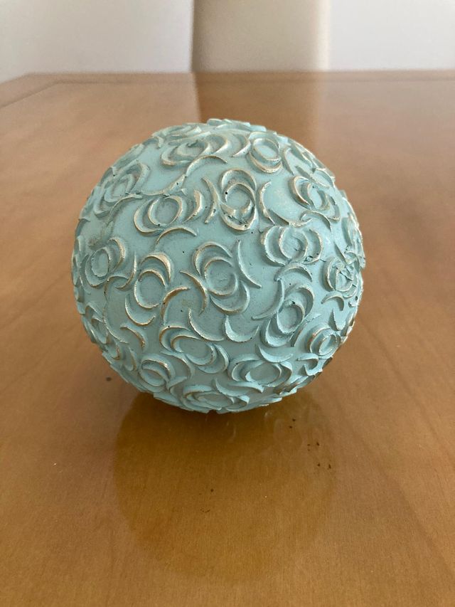 Esfera Decorativa Turquesa y Plata