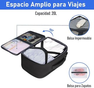Mochila Viaje Cabina Ryanair USB Taygeer Negra