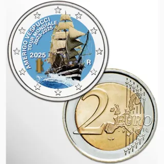2 euro colorata Amerigo Vespucci 2025