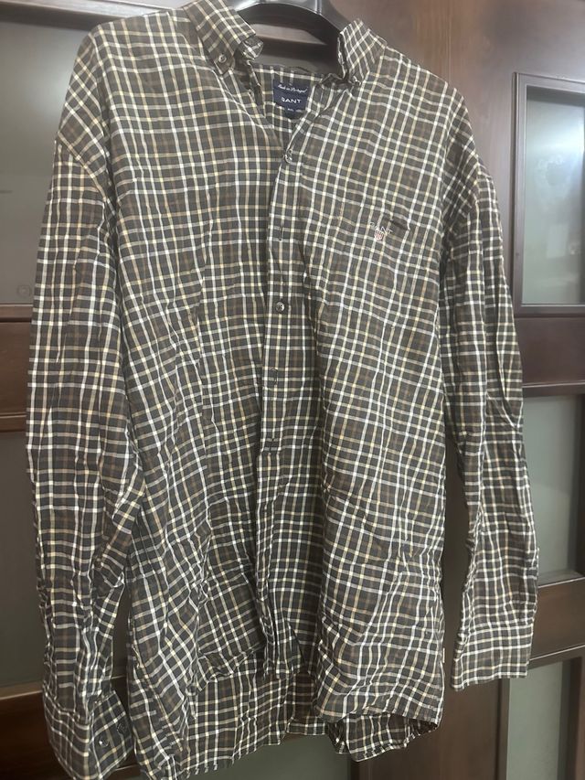 Camisa GANT Cuadros Marrón Talla XXXL
